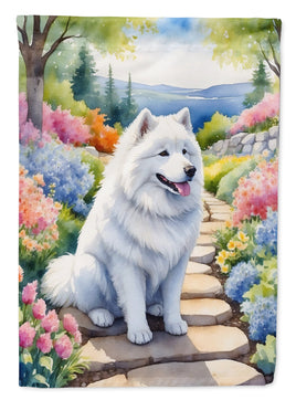 Samoyed Spring Path House Flag