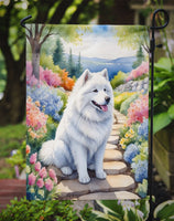 Samoyed Spring Path Garden Flag