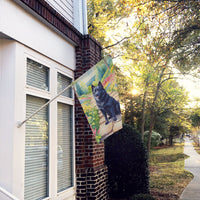 Schipperke Spring Path House Flag