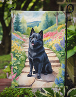 Schipperke Spring Path Garden Flag