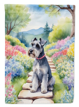 Schnauzer Spring Path House Flag