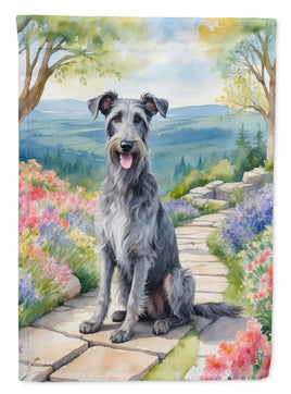 Scottish Deerhound Spring Path House Flag