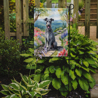 Scottish Deerhound Spring Path Garden Flag