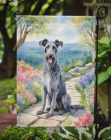 Scottish Deerhound Spring Path Garden Flag