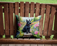 Scottish Terrier Spring Path Throw Pillow