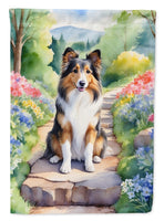 Sheltie Spring Path House Flag