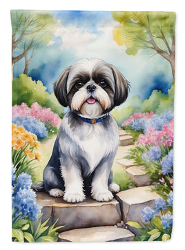 Shih Tzu Spring Path House Flag