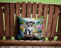 Shih Tzu Spring Path Throw Pillow