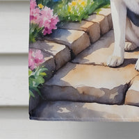 Siberian Husky Spring Path House Flag