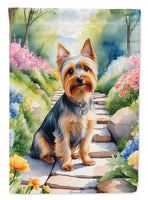 Silky Terrier Spring Path House Flag