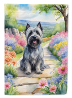 Skye Terrier Spring Path House Flag