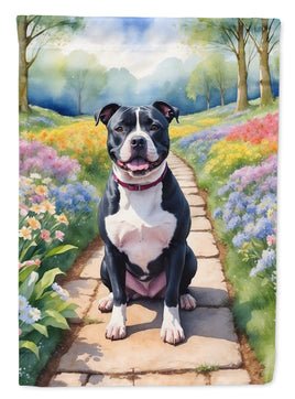 Staffordshire Bull Terrier Spring Path House Flag