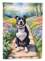 Staffordshire Bull Terrier Spring Path Garden Flag