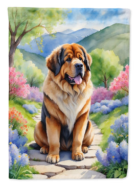 Tibetan Mastiff Spring Path House Flag