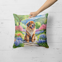 Tibetan Mastiff Spring Path Throw Pillow