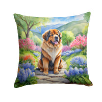 Tibetan Mastiff Spring Path Throw Pillow