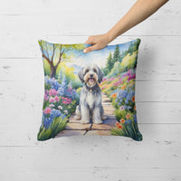 Tibetan Terrier Spring Path Throw Pillow