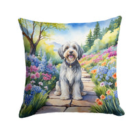 Tibetan Terrier Spring Path Throw Pillow