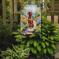 Vizsla Spring Path Garden Flag