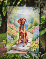 Vizsla Spring Path Garden Flag