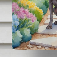 Weimaraner Spring Path House Flag