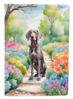 Weimaraner Spring Path House Flag