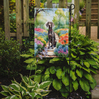 Weimaraner Spring Path Garden Flag