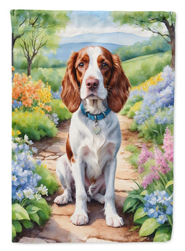 Welsh Springer Spaniel Spring Path House Flag