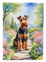 Welsh Terrier Spring Path House Flag