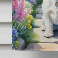 Westie Spring Path House Flag