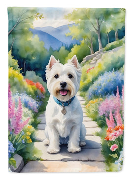 Westie Spring Path House Flag