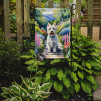 Westie Spring Path Garden Flag