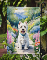 Westie Spring Path Garden Flag