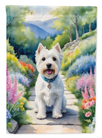 Westie Spring Path Garden Flag