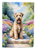 Wheaten Terrier Spring Path House Flag