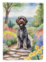 Wirehaired Pointing Griffon Spring Path House Flag