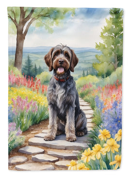 Wirehaired Pointing Griffon Spring Path House Flag