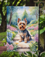 Yorkshire Terrier Spring Path Garden Flag