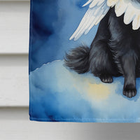 Black Pomeranian My Angel House Flag