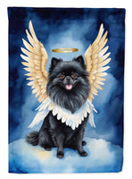 Black Pomeranian My Angel House Flag