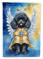 Black Poodle My Angel Garden Flag