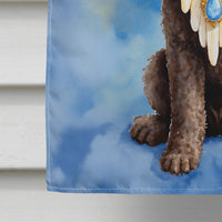 Chocolate Poodle My Angel House Flag