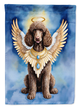 Chocolate Poodle My Angel House Flag