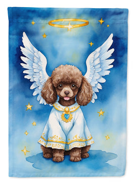 Chocolate Poodle My Angel House Flag