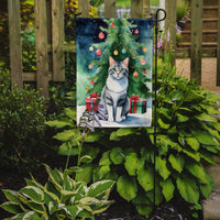 Aegean Cat By the Christmas Tree Garden Flag