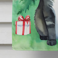 American Polydactyl Cat By the Christmas Tree House Flag