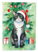 American Polydactyl Cat By the Christmas Tree House Flag