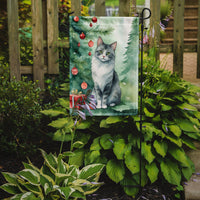 Australian Mist Cat By the Christmas Tree Garden Flag