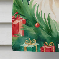 Balinese Cat By the Christmas Tree House Flag