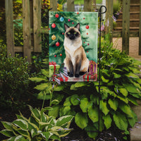 Birman Cat By the Christmas Tree Garden Flag